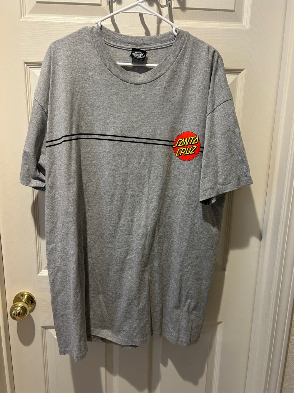 Santa Cruz Skateboards Gray Classic Dot logo Tee
